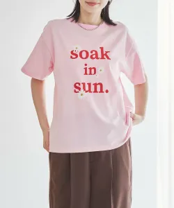 Футболка с цветочным принтом Suu Coen, цвет Lt.Pink