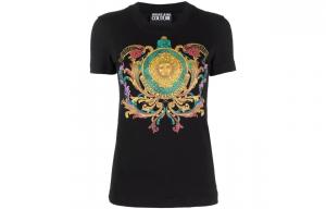 Футболка с принтом baroque VERSACE JEANS COUTURE, черный