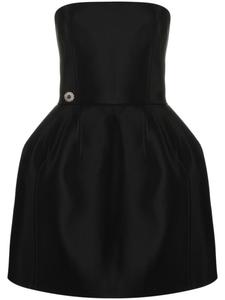 Philipp Plein шелковое платье мини без бретелей, черный