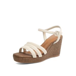 Rosa Bianca Женские сандалии на одной застежке с кремовой стелькой из овчины, цвет Ecru Sheepskin Insole