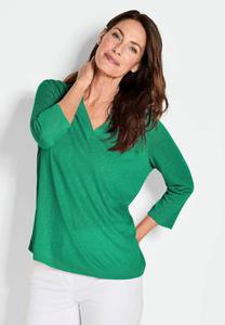Топ с длинными рукавами GOLDNER, зеленый