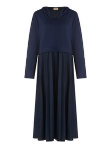 CARTOON Повседневное платье с капюшоном темно-синего цвета