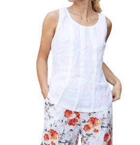 Белая льняная майка Ally INIZIO