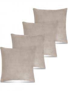 4 фланелевые наволочки 60x60 см серо-коричневого цвета Aspero, 60 x 60 см