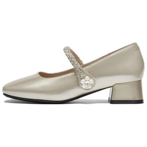 BASTO Женские туфли Мэри Джейн на массивном каблуке золотые, цвет Gold