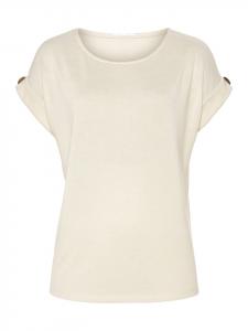 Рубашка с короткими рукавами кремового цвета LASCANA