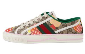 Женские кроссовки Gucci Tennis 1977, коричневый/зеленый/красный