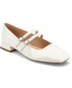 Женские балетки Gredah с квадратным носком и двойной застежкой в стиле Mary Jane Journee Collection, белый