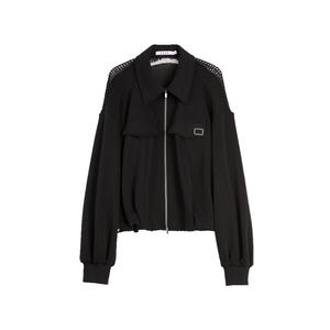 ELLE Кардиган женский черный с лацканом умеренный