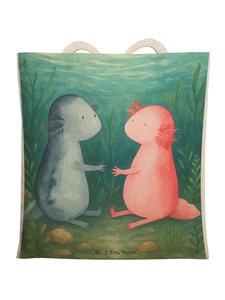 Mr. & Mrs. Panda Тканевая сумка с изображением аксолотля, дизайн без слогана, белого цвета