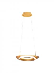 Näve Светодиодный подвесной светильник "PISA" золотистого цвета - (Д)40 см x (Ш)26 см x (В)120 см - EEK G