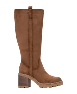 Высокие сапоги верблюжьего цвета с боковой молнией Refresh, коричневый
