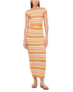 Короткий вязаный топ Quartz Ronny Kobo, мультиколор