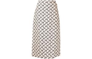 TORY BURCH Повседневная длинная юбка для женщин, бежево-желтая, средней длины, силуэт A-line