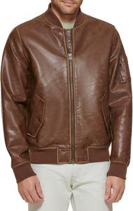 Мужская университетская куртка-бомбер Levi's из искусственной кожи, Saddle