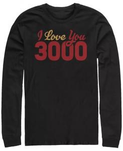 Футболка с длинным рукавом для мужчин Marvel Avengers Endgame I Love You 3000 Fifth Sun, черный