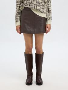 SELECTED Юбка в шоколадном цвете