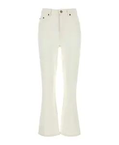 Джинсы-Клеш из эластичного денима Tory Burch, белый