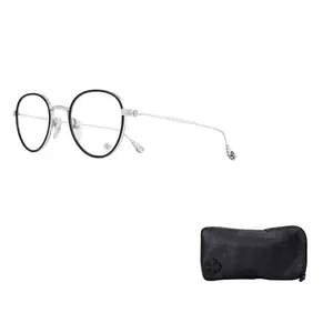 Chrome Hearts Унисекс очковая оправа из сплава Round, Black / Shiny Silver