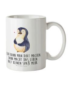 Детская кружка Диета пингвина с надписью белым цветом Mr. & Mrs. Panda