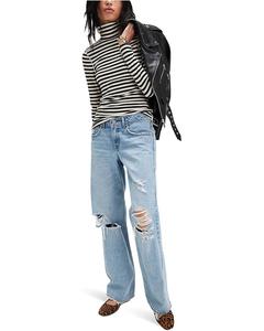 Женский свитер с воротником-стойкой Free People We The Free Good Good Stripe, Black Combo
