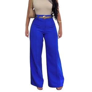 Женские палаццо брюки с высокой талией, широкие и удобные Seoria, Blue