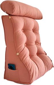 Подушка для чтения, декоративная подушка для дивана размера Queen, подушка-клин для спины, идеально подходит в качестве подставки для книг или игр, отлично подходит для сидения на кровати/диване (Цвет: розовый, Размер: 45 * 45 * 20 см) COZMAX, Pink