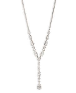 Ожерелье в форме буквы Y с кубическим цирконием Givenchy, White