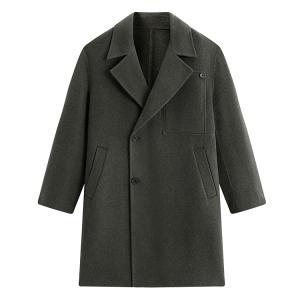 PEACEBIRD MEN Пальто мужское оливковое зеленое 1 Suit Collar Moderate