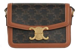 Сумка через плечо Triomphe Canvas с кожаными вставками, унисекс CELINE