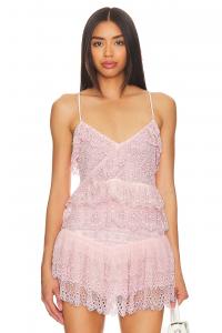 Сатурн топ Loveshackfancy, розовый