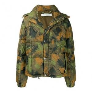 Куртка camouflage padded jacket 'green' Off-White, зеленый