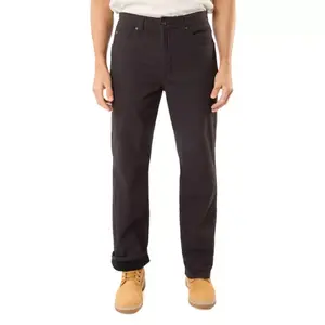 Большие и высокие эластичные парусиновые брюки с флисовой подкладкой и пятью карманами Smith'S Workwear, черный