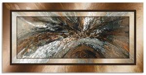 Алюминиевая картина Artland Gold Abstrakt 1, 40x20x1 см, коричневый