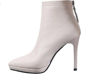 Ботильоны женские модные, сексуальные, с острым носком, шпилька 10 см, элегантные ночные клубные ботинки, низкие ботинки на высоком каблуке, ботинки до щиколотки, ботинки для танцоров на шесте Stool, White