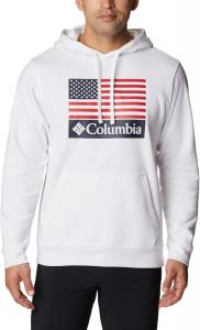 Куртка-толстовка Columbia мужская Trek Hoodie, White/Us Flag Stamp