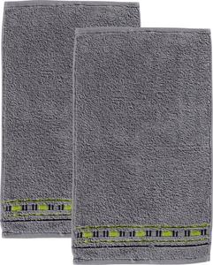 Гостевое полотенце Erwin Müller 2er-Pack 201789, 30x1x50 см цвет grau/grün