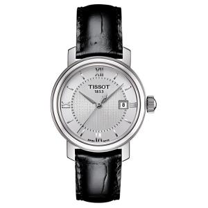 Tissot Женские кварцевые часы Harbor Series, диаметр 29 мм, серебристый циферблат, корпус из нержавеющей стали, кожаный ремешок
