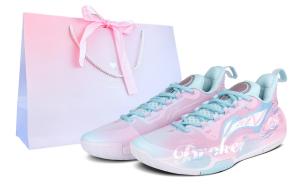 Скоростные баскетбольные кроссовки Low top для мужских с амортизацией Speed 9, устойчивостью к истиранию и упругими свойствами LINING, розовый