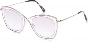 Солнцезащитные очки Tom Ford Butterfly TF605 India-02 47G, светло-рутениево-коричневый цвет, 53 мм, FT0605, Brown