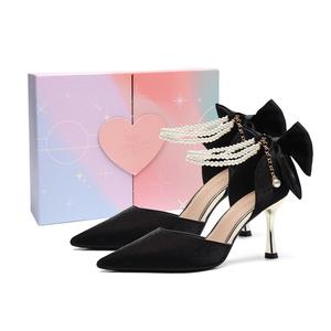 ZHR Стройные каблуки на шпильке 8 см женские черные [Подарочная упаковка], цвет Black[Premium Box]8cm