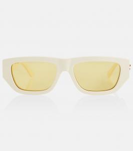 Прямоугольные солнцезащитные очки Bottega Veneta, белый