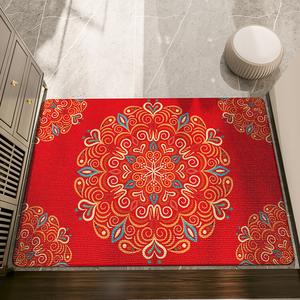 Dajiang Ковер 100х160 см для прихожей в китайском стиле, праздничный красный, безопасный, легко чистится
