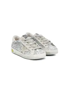 Кеды Superstar с блестками Golden Goose Kids, серебристый