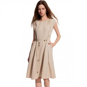 ELLE Платье с коротким рукавом Women's Light Khaki