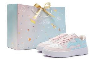 Li-Ning Li Ning Floating Boat Slip Resistant Abrasion Resistant Low top Skateboard Shoes Women's Blue Pink