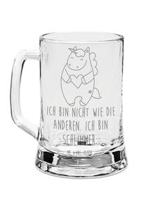 Пивная кружка в форме единорога с надписью на прозрачном фоне Mr. & Mrs. Panda