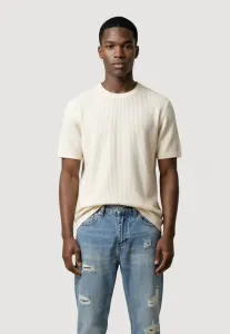 Классическая футболка стандартного кроя с матовым логотипом из пеноматериала. Antony Morato, Cream