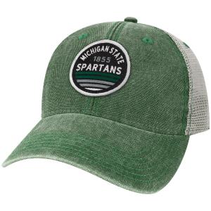 Мужская зеленая кепка Snapback Trucker Snapback с приборной панелью Michigan State Spartans Sunset Dashboard
