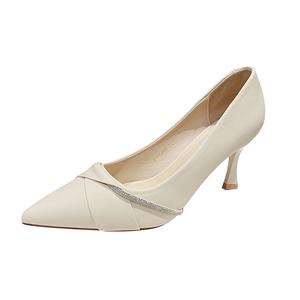 Shiozawa Женские туфли на высоком каблуке бежевого цвета